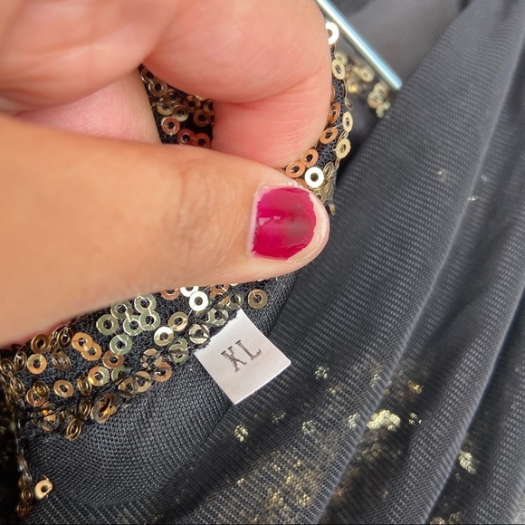 Y2K gold sequin going out club top - Picture 4 of 5